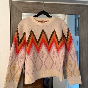 Colorful Zigzag Patterned Sweater